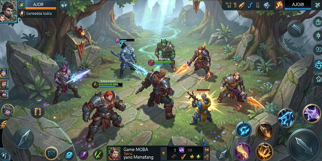 Tangkapan layar gameplay AJO89 yang intens dan seru.