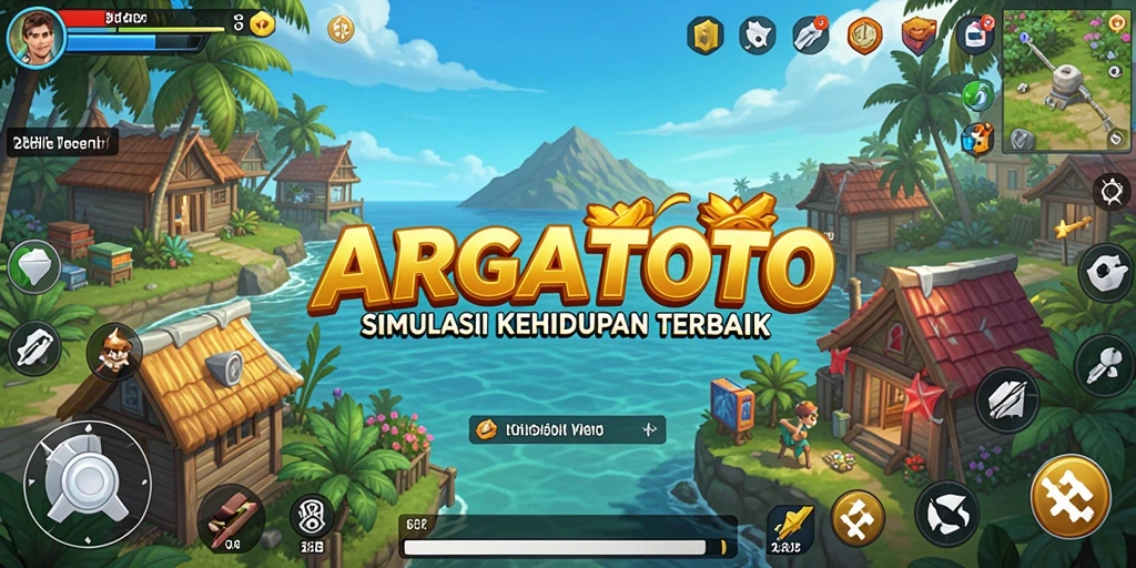 Tampilan gameplay ARGATOTO dengan atmosfer simulasi yang hidup.