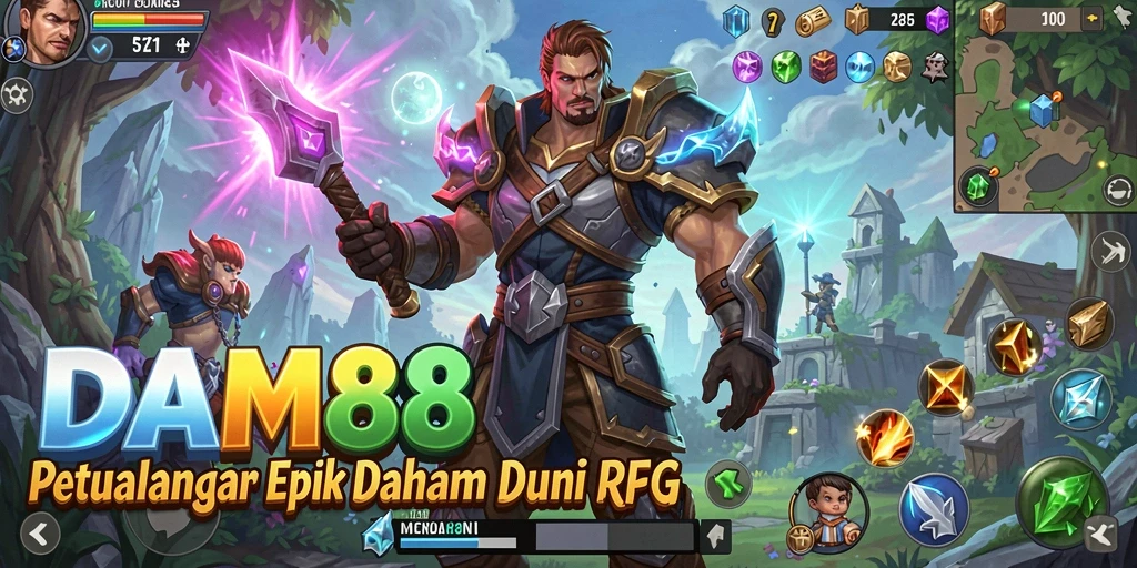 Tangkapan layar menampilkan aksi pertempuran epik dalam DAM88.