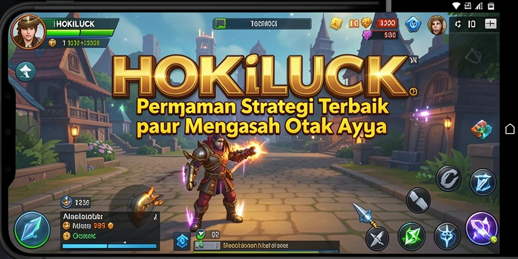 Tampilan gameplay HOKILUCK saat pertempuran strategis.