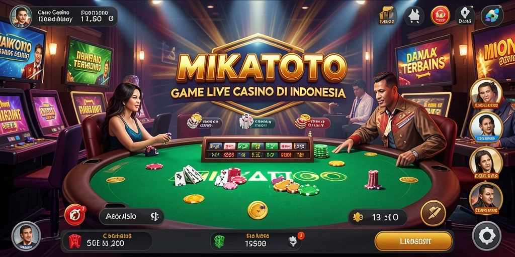 Gameplay interaktif MIKATOTO dengan dealer profesional di Live Casino.
