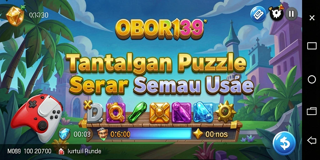 Screenshot gameplay <strong>OBOR138</strong> menunjukkan tantangan puzzle yang menantang dan menarik.