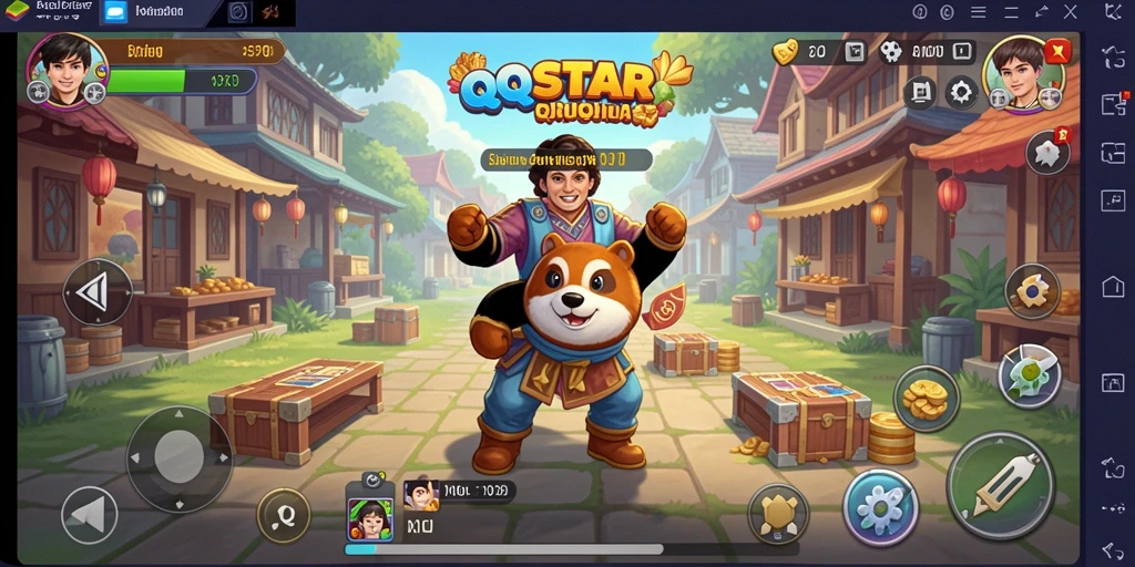 Tampilan gameplay seru di QQSTAR dengan aksi kartu QiuQiu.